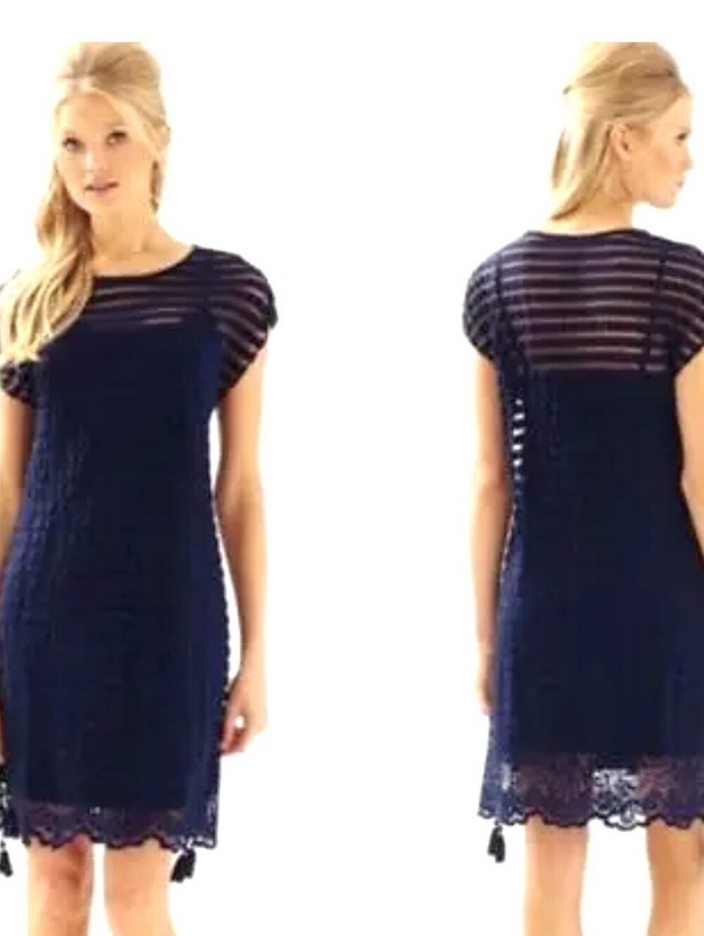 NEW Lilly Pulitzer Adria Lace Tunic Dress, size XS (Originally $178) True Navy